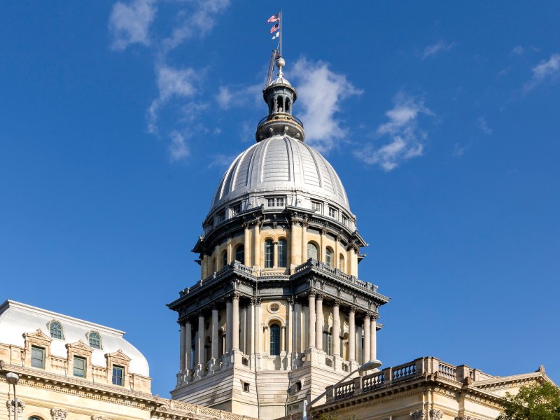 The Illinois State Capitol Building.