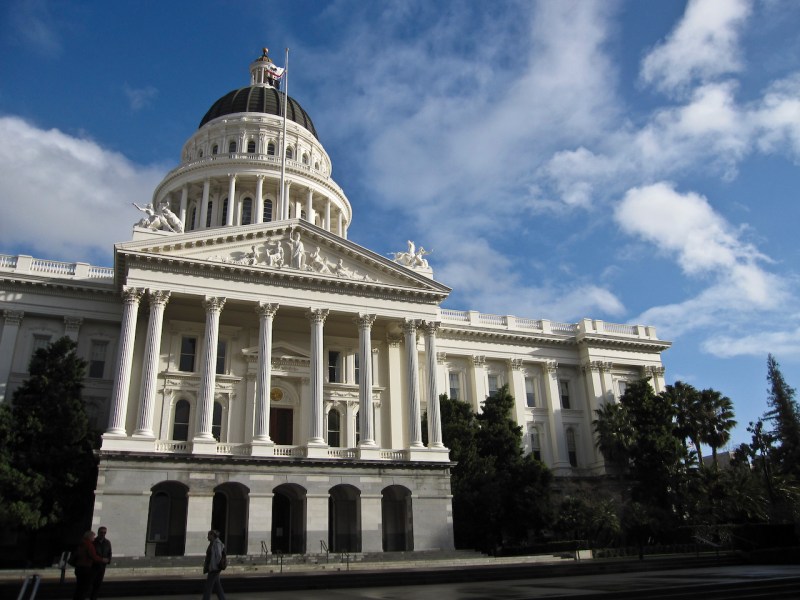 The California State Capitol building in Sacramento.