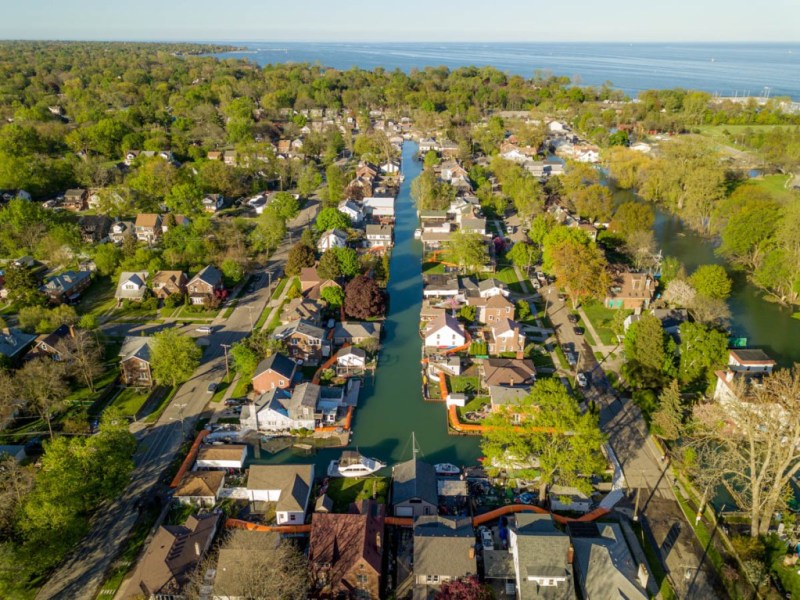 Flooding on Detroit’s east side.