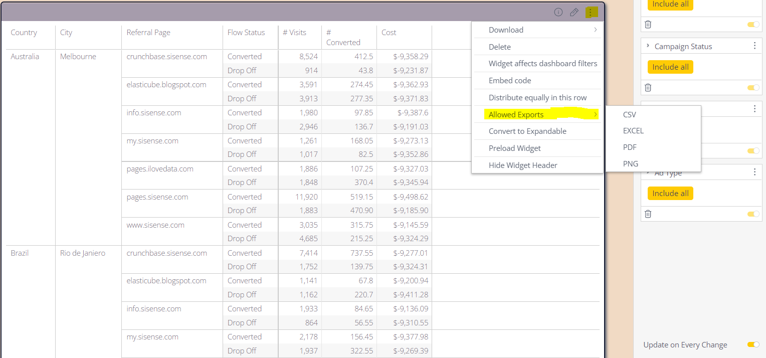 Sample dashboard image